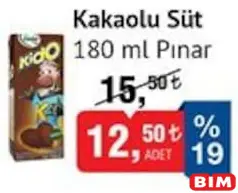 PINAR KAKAOLU SÜT 180 ML fiyat ve kampanya bilgisi